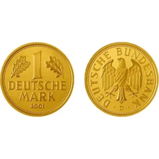 Goldmünze 1 Deutsche Mark BRD 2001