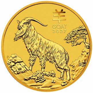 Lunar III Ziege 2027 Goldm&uuml;nze 1 Unze